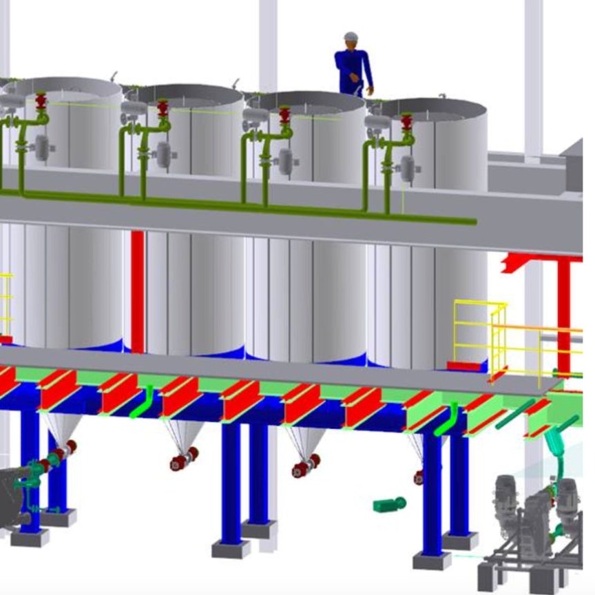 Application example: Tangential Separator in flue gas scrubbing